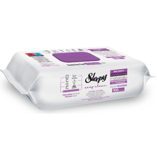 Влажные салфетки универсальные Sleepy Easy Clean Orchid Garden, 100 шт